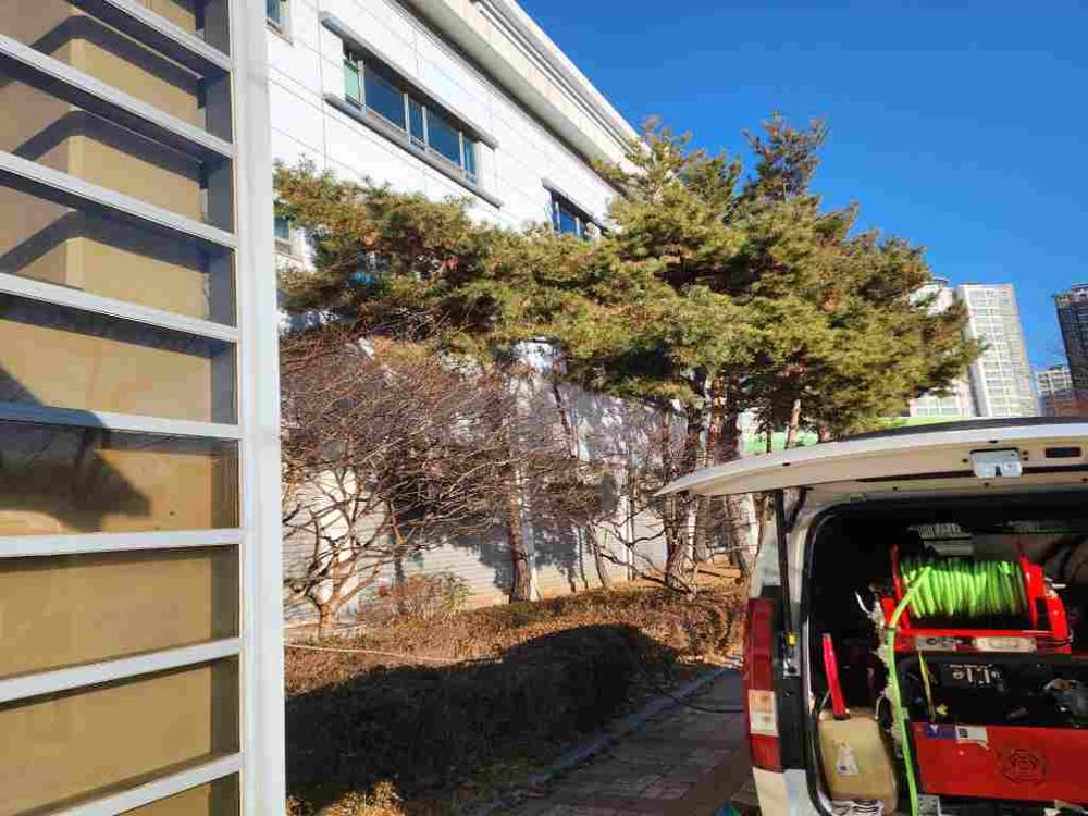 상현동 건물 외부 고압세척 작업